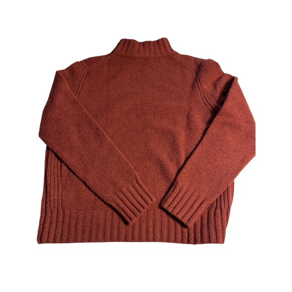 Point Sur Wool Alpaca Blend High Mock Neck Sweater Rust Red Womens Size L - Picture 4 of 13